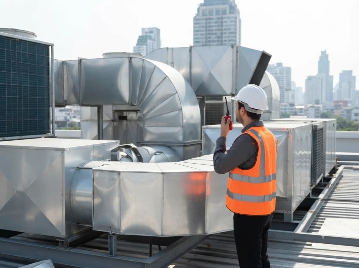 Rooftop HVAC inspection