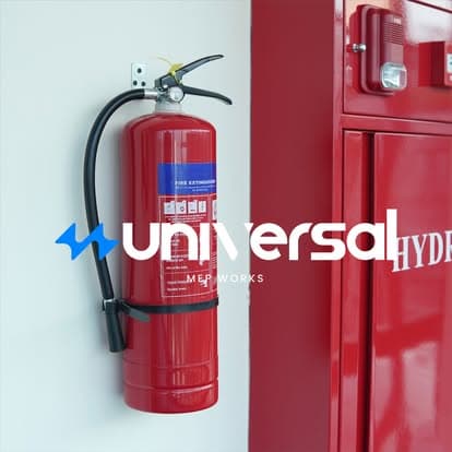Fire extinguisher and hydrant cabinet installed by Universal